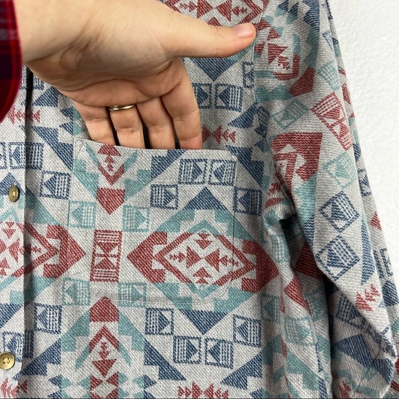 EDDIE BAUER x ILARIA URBINATI Northwest Boyfriend Flannel Shirt, Sz Medium NWOT - Picture 5 of 11